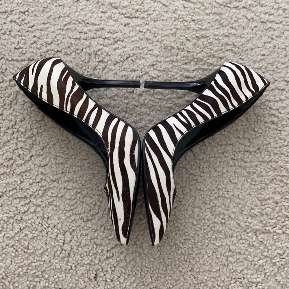 Guess Zebra Print Pointy Toed Heels - image 3